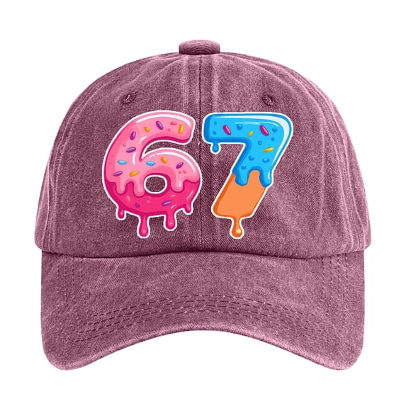 67 Hat for Men Women, 6 7 Baseball Cap Funny Six Seven Embroidered Graphic Cool Novelty 6-7 Trucker Dad Cap Birthday Presents