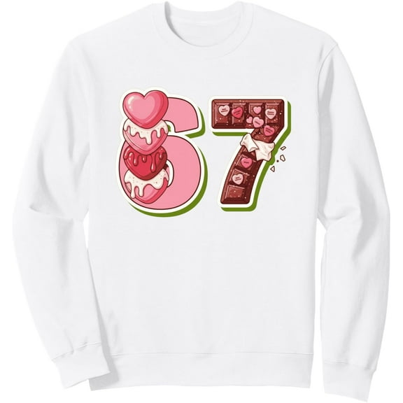 67 Heart Chocolate Valentine's Theme Men Women Sweatshirt