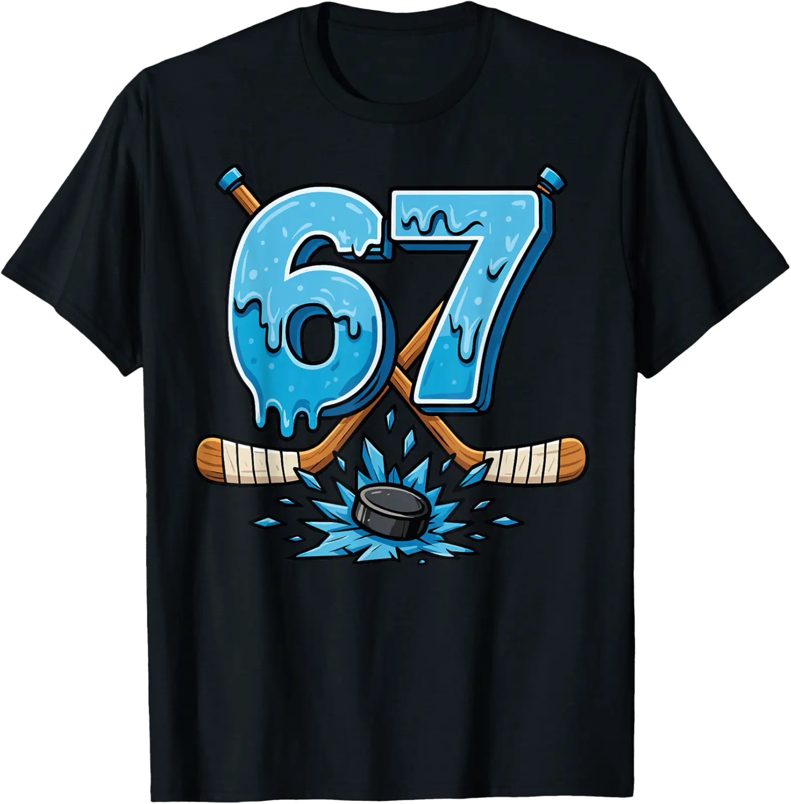 67 Hockey Drip Funny Six Seven Youth Hockey Meme For Boys T-Shirt All ...