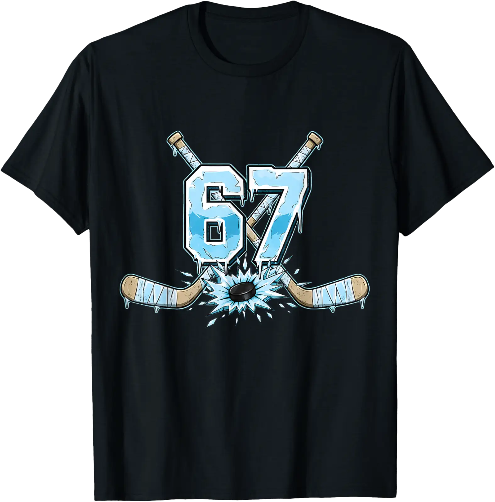 67 Hockey Drip Six Seven Meme 6 7 Boys Teens Ice Hockey T-Shirt All ...