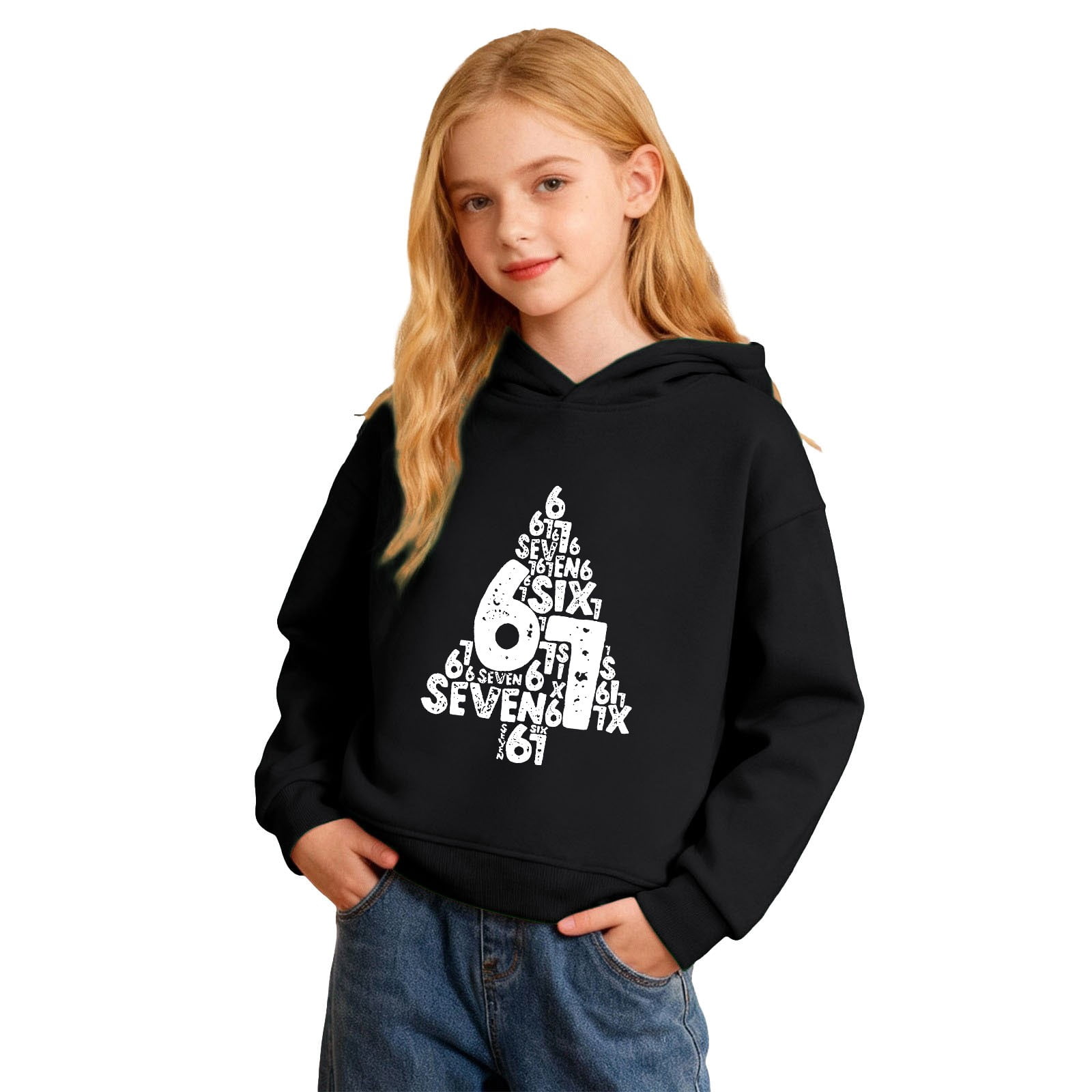 67 Hoodie Boys 67 Meme Merch Shirts for Teen Hoodies Long Sleeve Loose ...