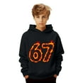 thumbnail image 1 of 67 Hoodie Kids Boys 67 Ice Cream Meme Preppy Hooded Sweatshirts Loose Printed Outfits 6 7 Days Of School Six-Seven Funny Hooded Pullover Tops Sweatshirt Fall Winter, 1 of 4