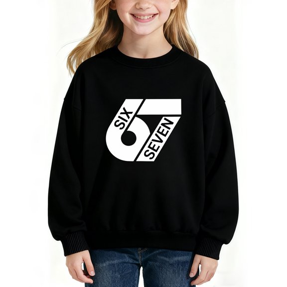 67 Hoodie OdeJous 6 7 Meme Six Seven Sweatshirt Ice Cream Drip Long Sleeve Oversized Casual Fashion Graphic Pullover Tops 120cm