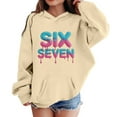 thumbnail image 1 of 67 Hoodie Shirts for K`ids B`oys G`irls Fashion 67 Meme Design Pullover Graphic Bow Tie Oversized Active Outdoor Shirts, 1 of 4