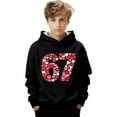 thumbnail image 1 of 67 Hoodie Youth Kids 6 7 Number Preppy Hooded Sweatshirts Loose Novelty Outfits Vacation Funny Six Seven Clothes for Girls Fall Winter, 1 of 5