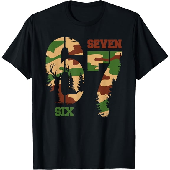 67 Hunting Camo Six Seven 6 7 Meme Camouflage Men T-Shirt