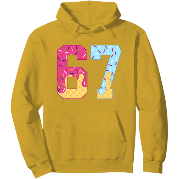 67 Ice Cream Drip Meme Six Seven Slang Hoodie ,Full Sizes S-5XL