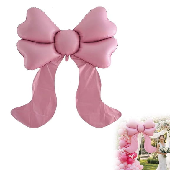 67 Inch Large Pink Bow Balloons,Giant Pink Bow Balloons,Large Coquette Decorations Backdrop for Women Birthday Baby Shower Bridal Engagement Wedding Decor Party Supplies