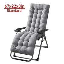 67 Inch Patio Chaise Lounger Cushion, iMounTEK IndoorOutdoor Rocking Chair Sofa Cushion with Ties and Top Cover, Non-Slip Sun Lounger Rocking Chair Swing Bench Cushion