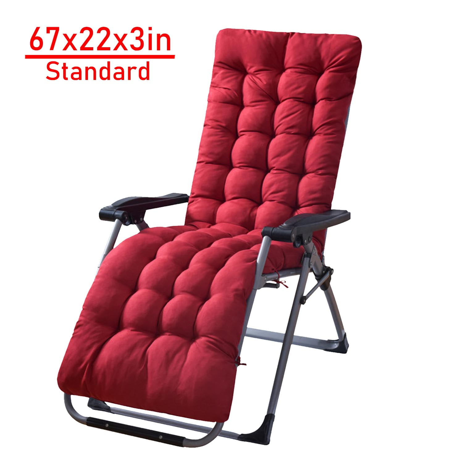 67 Inch Patio Chaise Lounger Cushion, iMounTEK IndoorOutdoor Rocking