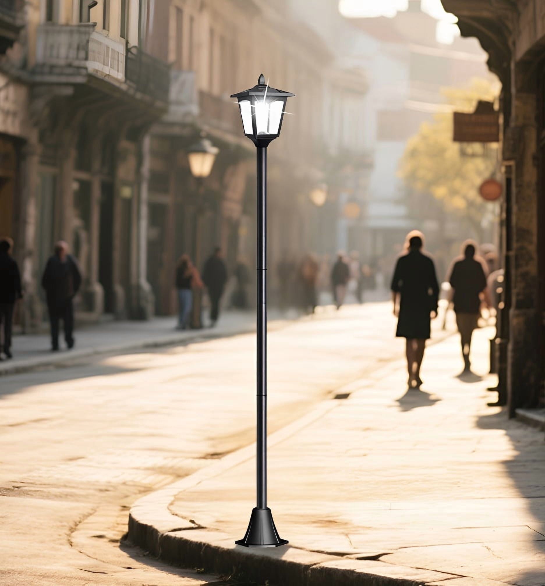 67 Inch Solar Lamp Post Light Outdoor – Waterproof LED Pathway Lighting with Adjustable Pole for Lawn, Garden, Driveway or Patio