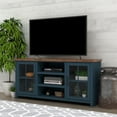 thumbnail image 1 of 67 Inch TV Stand, Console for TVs up to 80 inches, Wood Entertainment Center with Storage Cabinet, Industrial Farmhouse TV Console for Living Room and Bedroom, No Assembly Required, Blue, 1 of 9