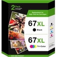 thumbnail image 1 of 67 Ink Cartridge Compatible for HP 67 67xl Ink Cartridges for HP Deskjet 2742e 2752e 2755e (Black, Tri-Color), 1 of 8