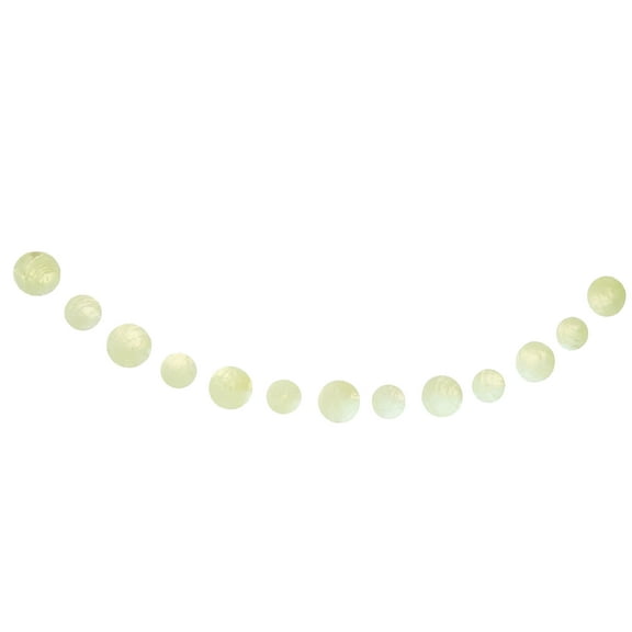 67" Lime Pearly Disks Garland