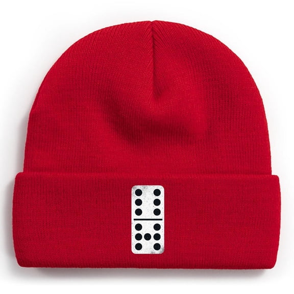 67 Meme Dominoes Funny Six Seven Beanie Hats for Women Men Novelty Knit Hats Unisex Warm Winter Hat Gray