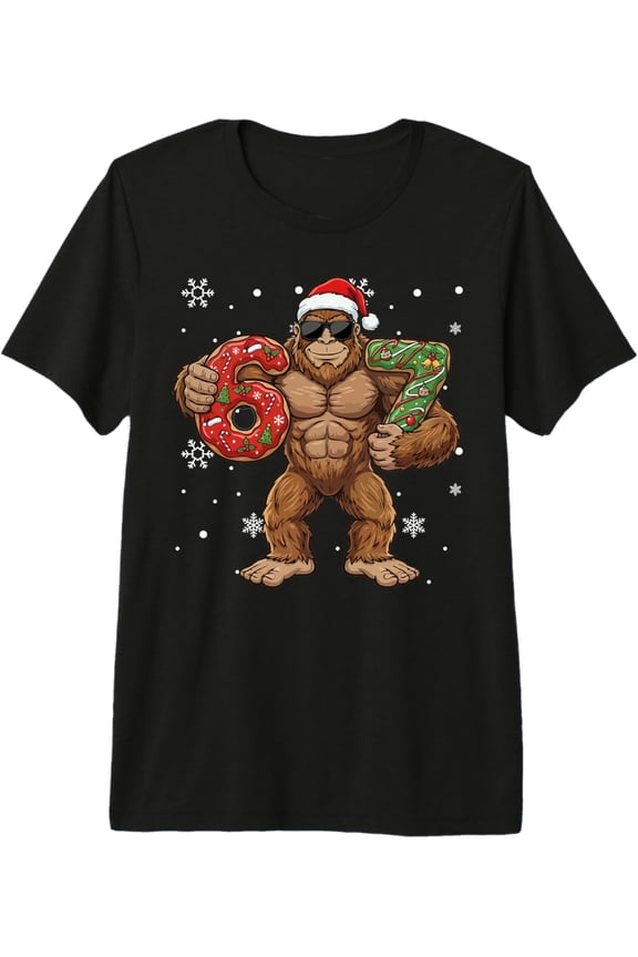 67 Meme Funny Big Foot Six Seven Christmas Xmas Sasquatch Premium Tri-Blend T-Shirt- American fashion hot selling casual retro high quality 100% cotton T-shirt 1 piece