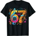 thumbnail image 1 of 67 Meme Funny Music Notes Six Seven T-Shirt Shirts, 1 of 3