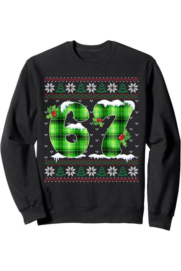 67 Meme Six Seven Meme Slang Funny Christmas Ugly Sweater Sweatshirt