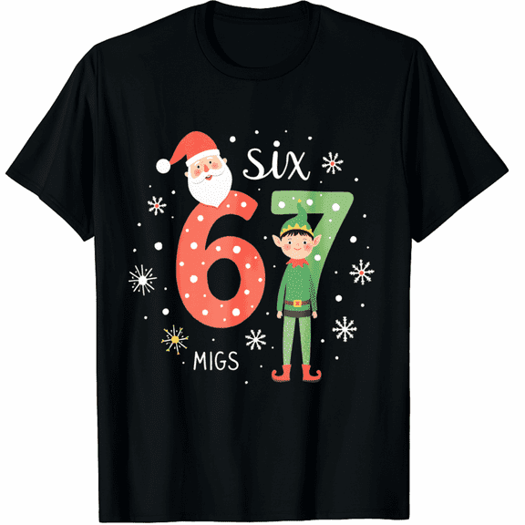 67 Meme Six Seven for Women Men Christmas T-Shirt