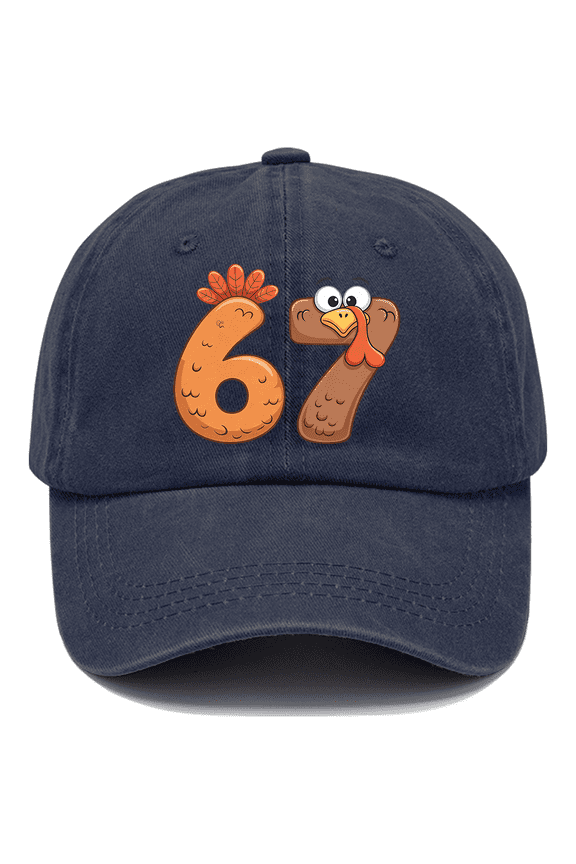 67 Meme Thanksgiving Turkey Day Hat Funny Holiday Six Seven Cap
