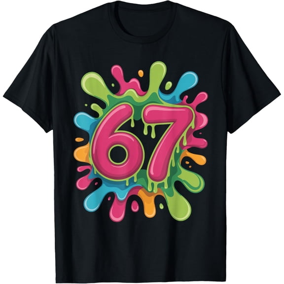 67 Number 6 7 Meme Six Seven Students Teachers adult Alpha T-Shirt