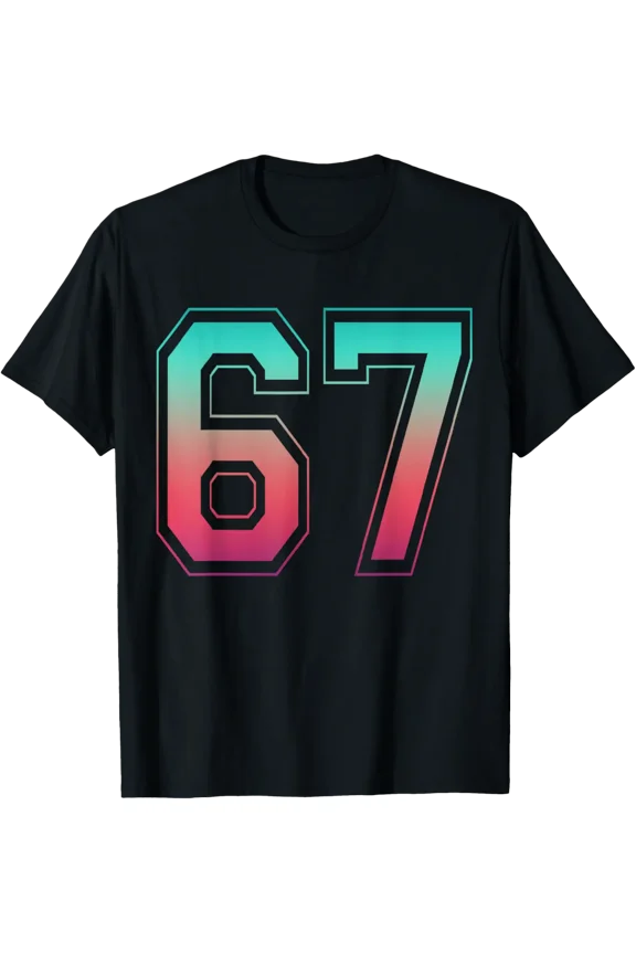 67 Number Six Seven Gen Alpha Slang T-Shirt