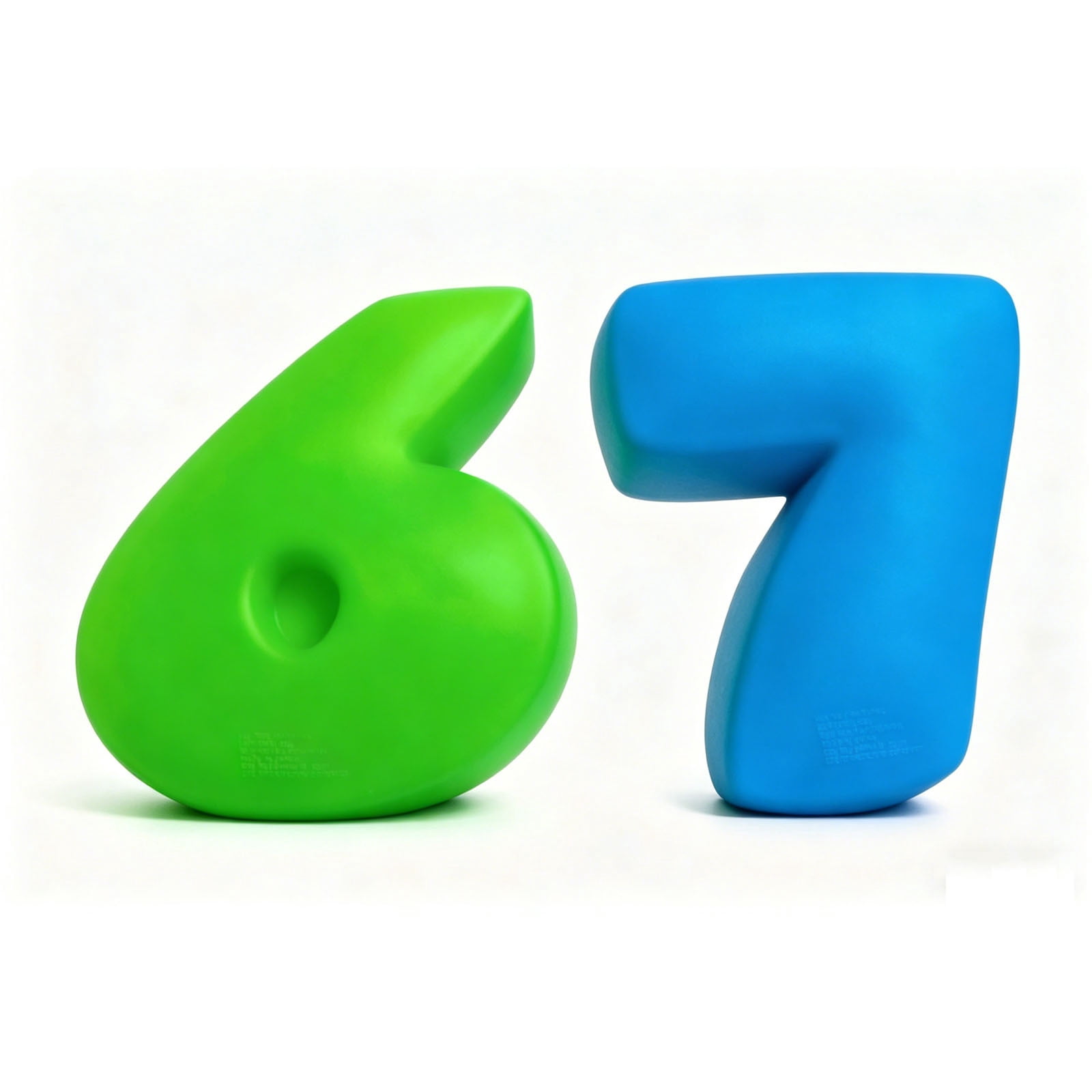 67 Number Squish Toys, Soft Squeeze Toys, Stress Relief Fidget Sensory Toys