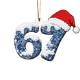 thumbnail image 1 of 67 Ornament,Six Seven Christmas Ornament 2025,67 Christmas Ornament,2D Acrylic Santa Hat 6 7 Meme Christmas Tree Ornament,Funny 67 Teen Slang Ornaments, 1 of 4