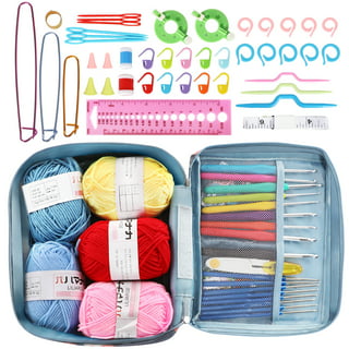 113 Piece Crochet Kit with Yarn Set–1600 Yards Assorted Yarn for Knitting  and Crochet, 73PCS Crochet Accessories Set Including Ergonomic Hooks