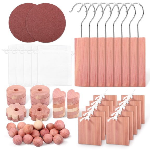 67-Pack Cedar Blocks for Clothes Storage, Smooth Surface Long Lasting Cedar Wood Planks – Natural Aromatic Sachets for Cupboard, Cabinet & Shelf