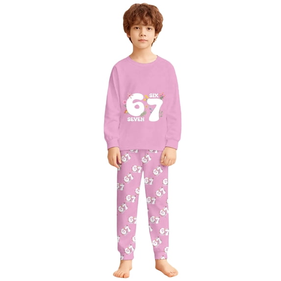 67 Pajamas Pants Set 2 Piece 6 7 Shirts Comfy Soft Lounge Sets Pink 8 Y ...