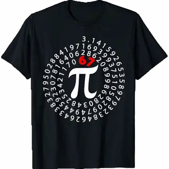 67 Pi Day Six Seven Meme Pi Symbol Math Teacher Boys Girls T-Shirt