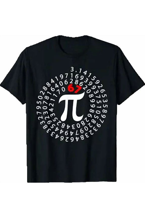 67 Pi Day Six Seven Meme Pi Symbol Math Teacher Boys Girls T-Shirt