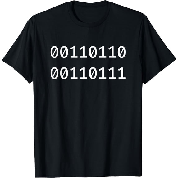 67 Programmer Meme Binary Code Funny Six Seven Programmer T-Shirt ...