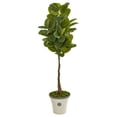 thumbnail image 1 of 67" Rubber Leaf Artificial Tree in Planter (Real Touch), 1 of 2