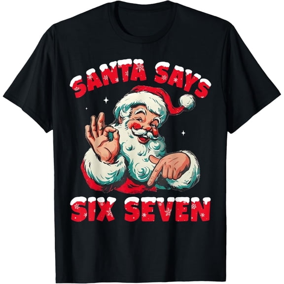 67 Santa Meme Six Seven for s Women Men Boys Christmas T-Shirt