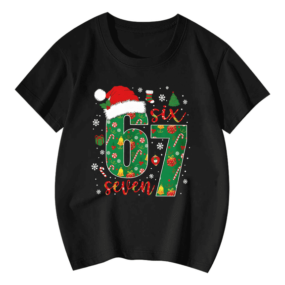 67 Series Christmas Women’s T-Shirt, Holiday Graphic Tee, Comfort Casual Tee