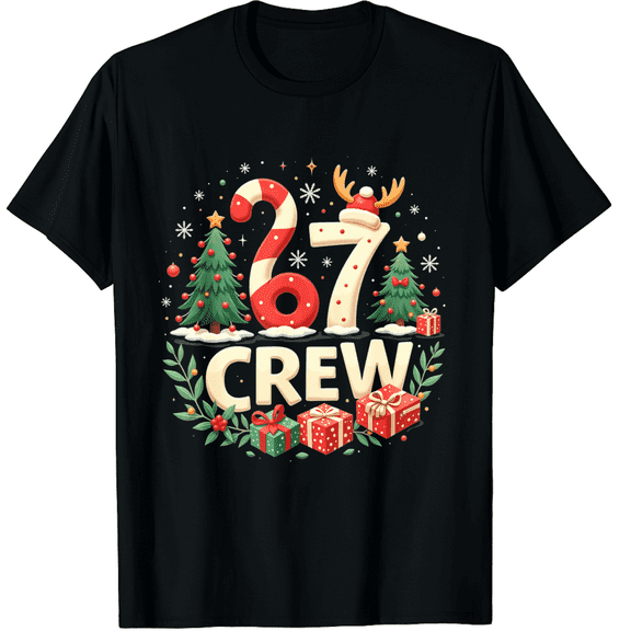 67 Series Christmas Women’s T-Shirt, Xmas Graphic Tee, Daily Casual Tee