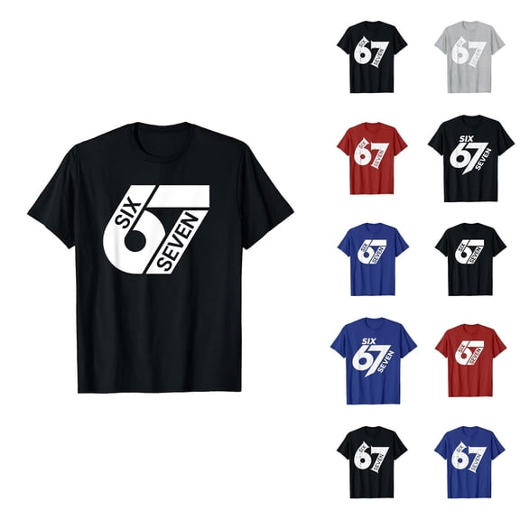 67 Shirt for Men Women Trendy Short Sleeve Crewneck 67 Tee Shirt Graphic Tees