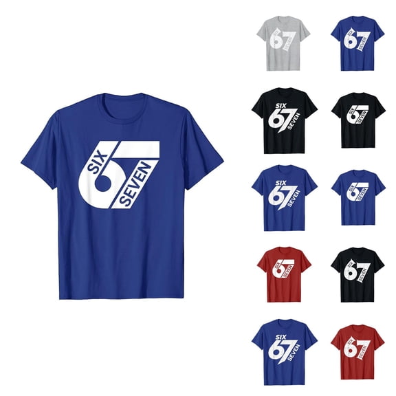 67 Shirts for Men Women Casual Short Sleeve Crewneck 67 Tee Shirt Graphic Tees