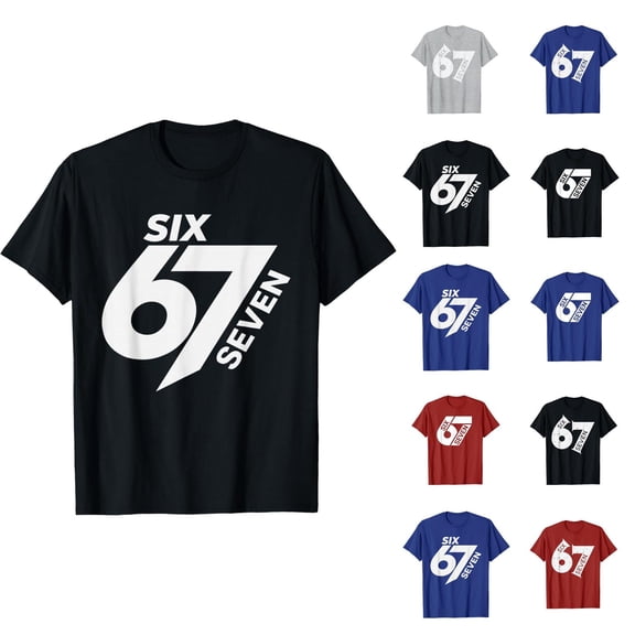 67 Shirts for Men Women Casual Short Sleeve Crewneck 67 Tee Shirt Graphic Tees