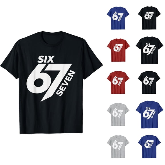 67 Shirts for Men Women Fashion Short Sleeve Crewneck 6 7 Shirt Meme Graphic Tees