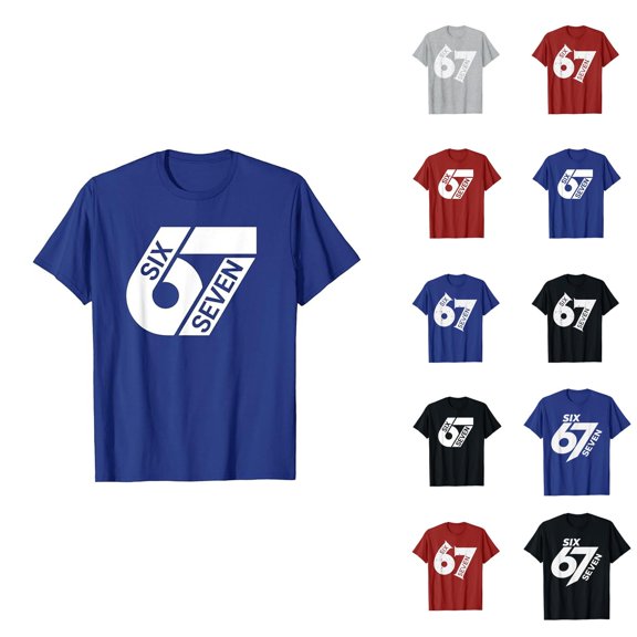 67 Shirts for Men Women Trendy Short Sleeve Crewneck Six Seven Shirt Graphic Tees