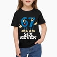 thumbnail image 1 of 67 Six Seven 6-7 - Funny Italian Brainrot Gaming Meme T-Shirt 𝓴𝓲𝓭𝓼 Black, Casual Holiday Top For 𝓴𝓲𝓭𝓼 90, 1 of 7