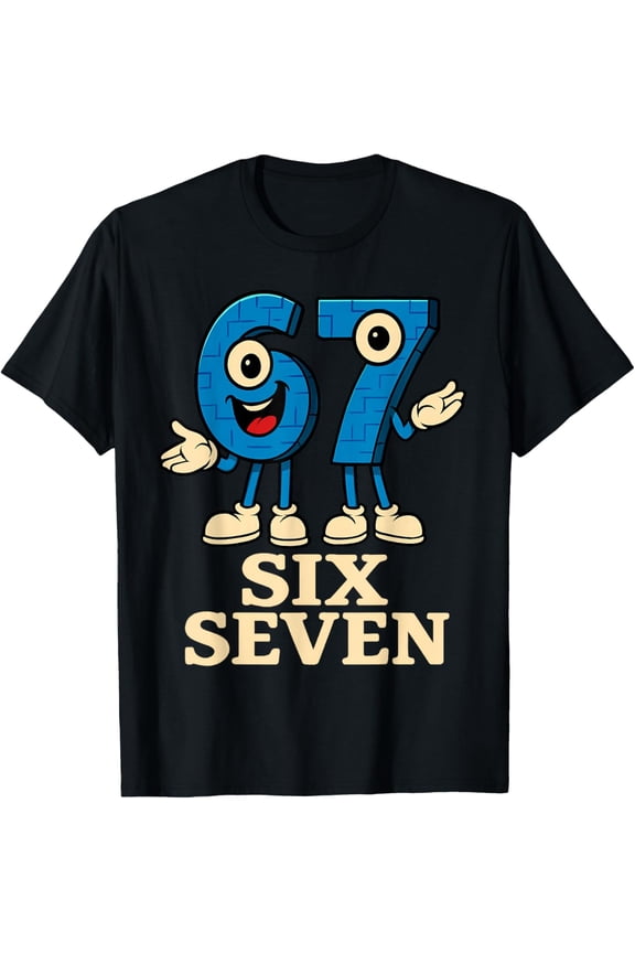 67 Six Seven 6-7 - Funny Italian Brainrot Kids Gaming Meme T-Shirt