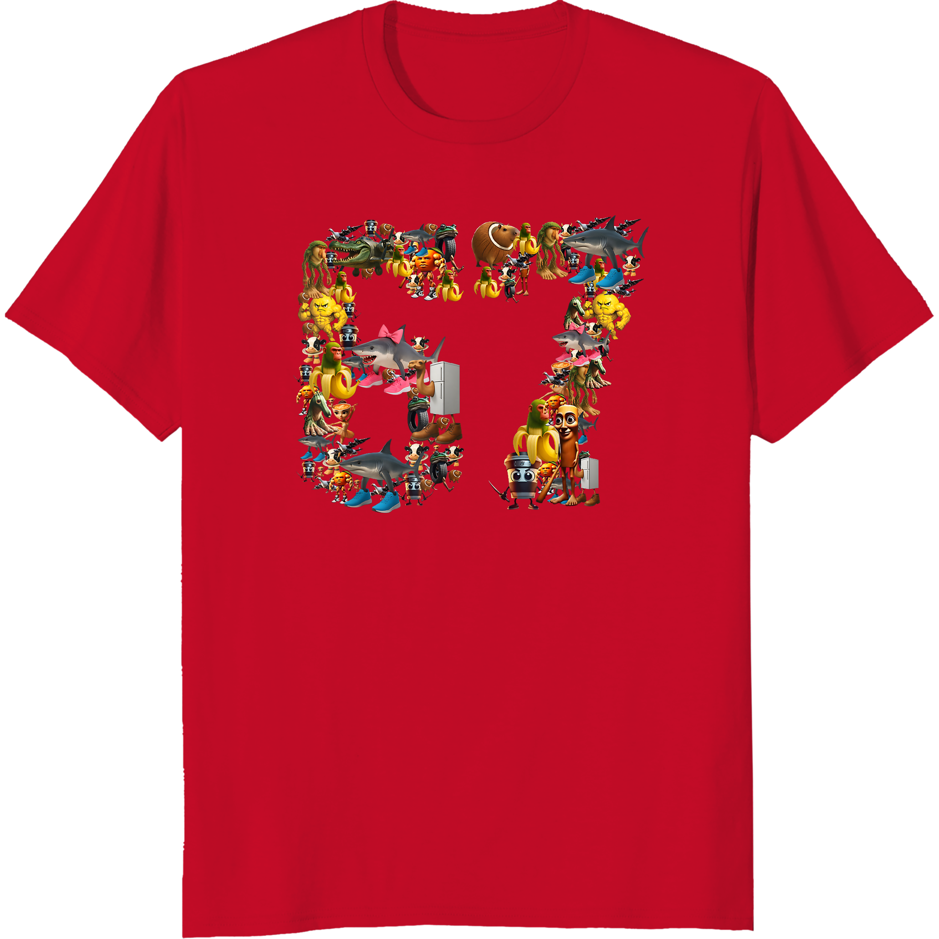 T-shirt Italian Brainrot - Coupe Classique, Léger, Manches à Double Couture - 14