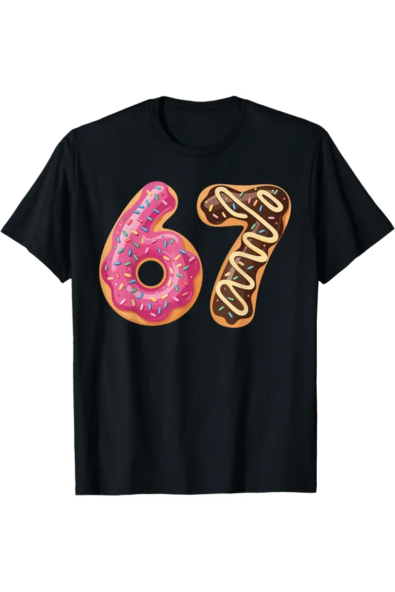67 Six Seven Donut Meme Funny Sweet Sprinkles T-Shirt
