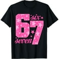 thumbnail image 1 of 67 Six Seven Funny Meme Women’s T-Shirt, Trendy Cute Graphic Tee for Daily Wear, 1 of 7