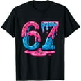 thumbnail image 1 of 67 Six Seven Ice Cream Drip Cool Meme 67 Funny Number 6 7 T-Shirt tee, 1 of 6