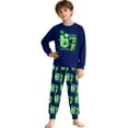 thumbnail image 1 of 67 Six Seven Letter Outfits Set For Kids Outfits Set Casual Girls 67 Doodle Print Long Sleeve Homewear Soft Two Piece Sleepwear Navy 9-10 Years, 1 of 8